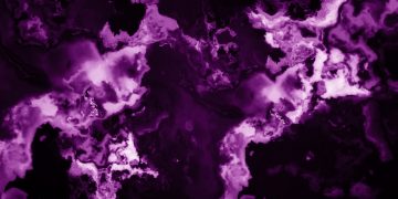 a black and purple background with a lot of clouds